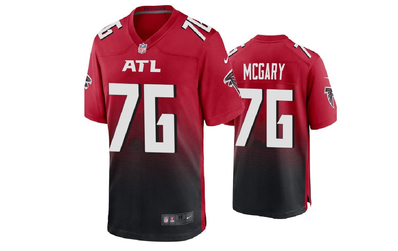 Men Atlanta Falcons #76 Kaleb McGary Nike Red Game NFL Jersey->atlanta falcons->NFL Jersey